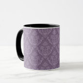 Mug Papier peint floral pourpre (Devant gauche)