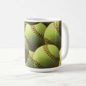 Mug Papier peint jaune du base-ball (Devant droit)