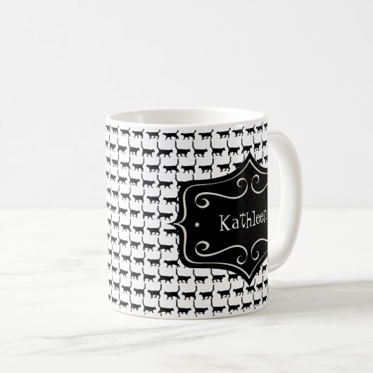 Mug Papier peint noir | Modifier le nom | Modifier la  (Devant droit)