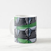 Mug Papier peint noir, vert et noir (Devant gauche)