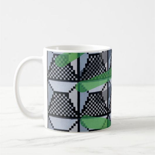 Mug Papier peint noir, vert et noir (Gauche)