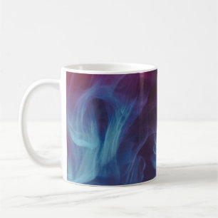 Mug Papier peint numérique à fumée bleue, rouge et noi