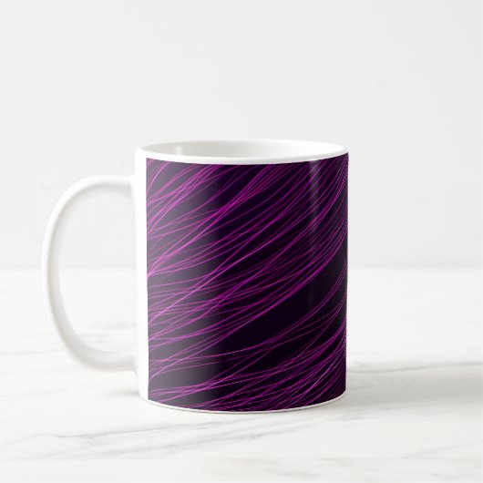 Mug Papier peint numérique violet et blanc (Gauche)