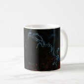 Mug Papier peint rouge et bleu (Devant droit)