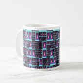Mug papier peint techno fractal (Devant gauche)