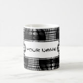 Mug Papier peint Vagues pointillé noir et blanc (Centre)