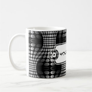 Mug Papier peint Vagues pointillé noir et blanc