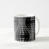 Mug Papier peint Vagues pointillé noir et blanc (Devant droit)