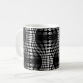 Mug Papier peint Vagues pointillé noir et blanc (Devant gauche)