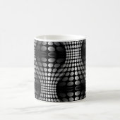 Mug Papier peint Vagues pointillé noir et blanc (Centre)