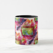 Mug Papier peint vert et rouge abstrait (Centre)