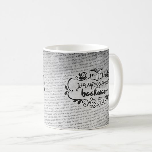 Mug Papier professionnel de rat de bibliothèque (Devant droit)