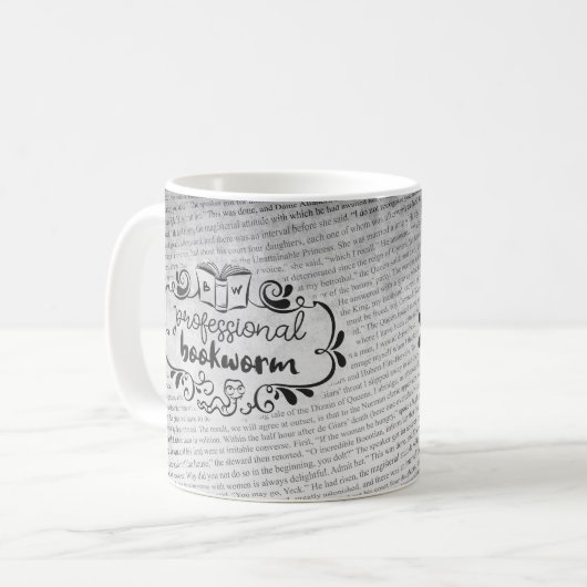 Mug Papier professionnel de rat de bibliothèque (Devant gauche)