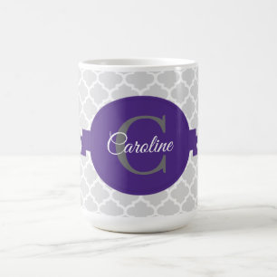 Mug Papier Quatrefoil pourpre Boug de café personnalis