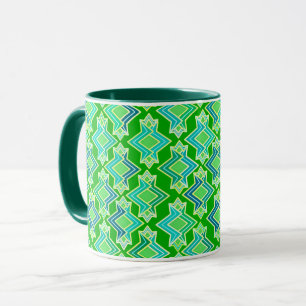 Mug Papiers peints Art Déco, vert jade
