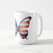 Mug papillon 4 juillet patriotique américain (Devant droit)