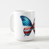 Mug papillon 4 juillet patriotique américain (Devant gauche)