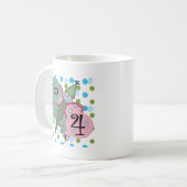Mug Papillon 4e anniversaire Tshirts et cadeaux (Devant gauche)