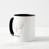 Mug Papillon à nom personnalisé (Devant gauche)