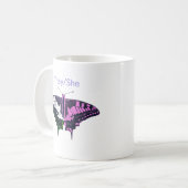 Mug Papillon à queue noire non binaire (Devant gauche)