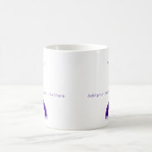 Mug Papillon à ruban de sensibilisation au violet et a (Centre)