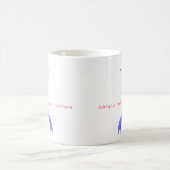 Mug Papillon à ruban de sensibilisation rouge, blanc e (Centre)