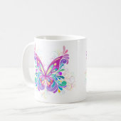 Mug Papillon abstrait coloré (Devant gauche)