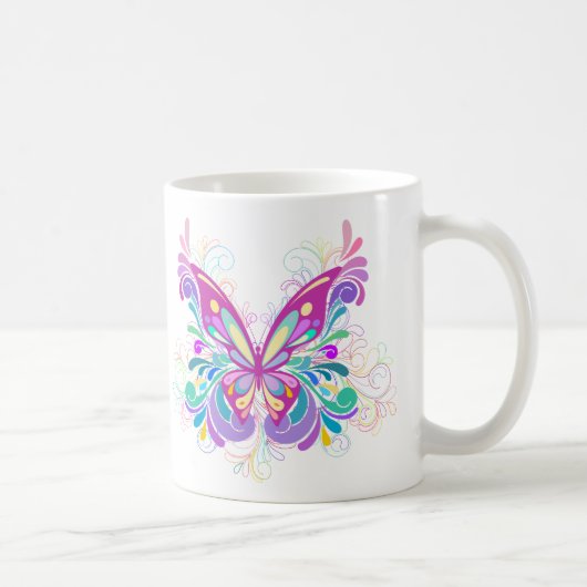 Mug Papillon abstrait coloré (Droite)