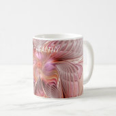 Mug Papillon Abstrait Coloré Fantaisie Art Fractal (Devant droit)