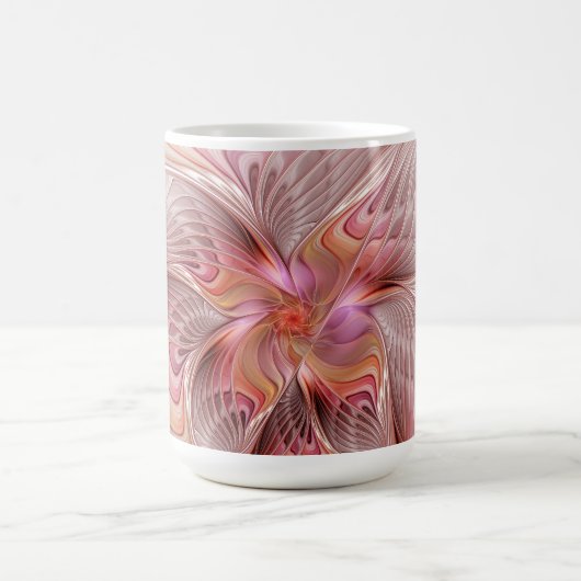 Mug Papillon Abstrait Coloré Fantaisie Art Fractal (Centre)