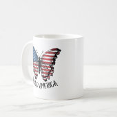 Mug Papillon américain patriotique (Devant gauche)