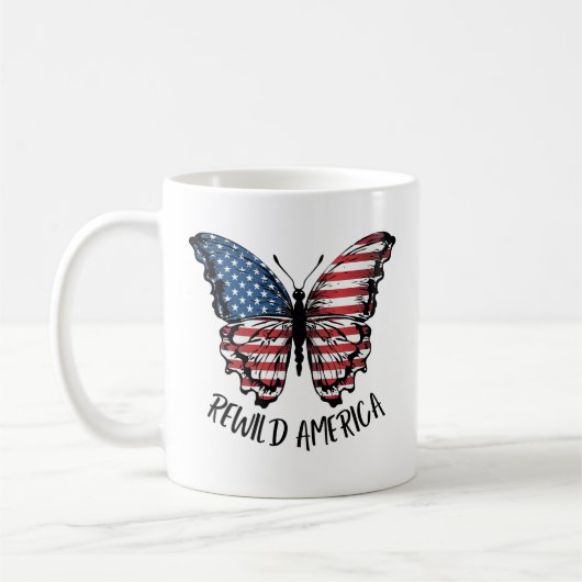 Mug Papillon américain patriotique (Gauche)