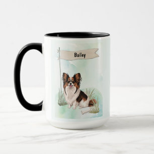 Mug Papillon Aquarelle Chien Personnalisé