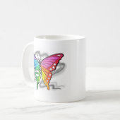 Mug Papillon arc-en-ciel (Devant gauche)