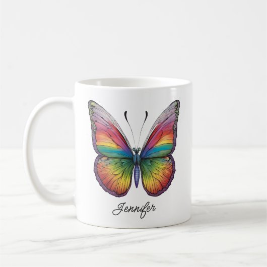 Mug Papillon arc-en-ciel (Gauche)
