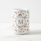 Mug Papillon arc-en-ciel moderne blanc et rose  (Centre)