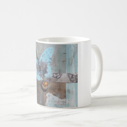 Mug Papillon - Art multimédia mixte (Devant droit)