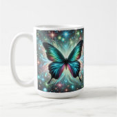 Mug Papillon aux étoiles galactiques et brillantes (Gauche)