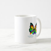 Mug Papillon avec arc-en-ciel (Devant droit)