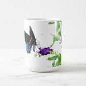 Mug Papillon avec le verset 23:3 des Psaumes (Centre)