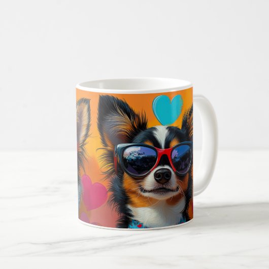 Mug Papillon avec Roses de la Saint-Valentin (Devant droit)