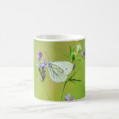 Mug Papillon Blanc à Veines Vertes (Centre)