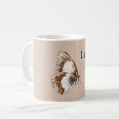 Mug Papillon blanc crème (Devant gauche)