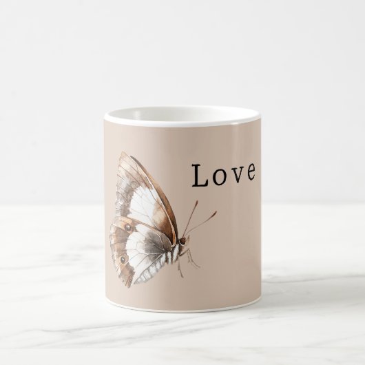 Mug Papillon blanc crème (Centre)