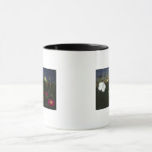 Mug Papillon blanc en vol au coucher du soleil (Centre)