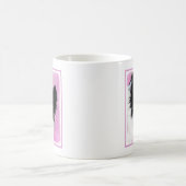 Mug Papillon (blanc et noir) Peinture - Chien Art (Centre)