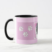 Mug Papillon (blanc et noir) Peinture - Chien Art (Gauche)