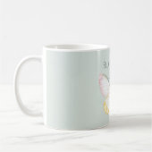 Mug Papillon Blanc Jaune Rose Sarcelle Menthe (Gauche)