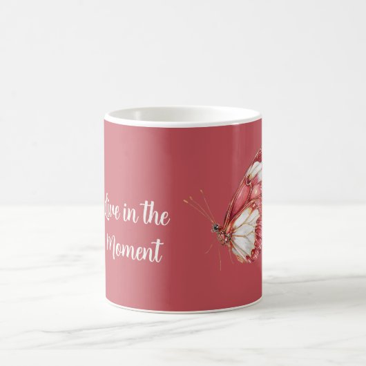 Mug Papillon Blanc Rouge (Centre)