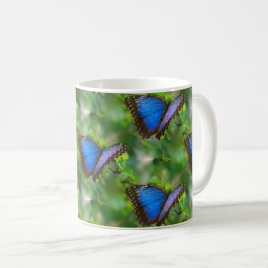 Mug Papillon bleu (Devant droit)